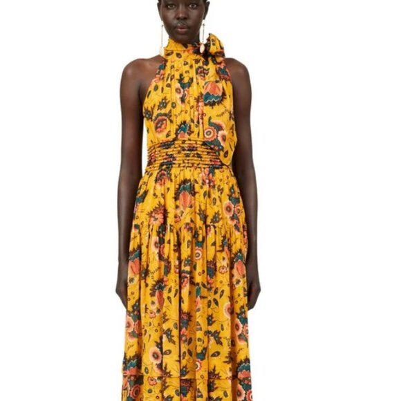 xxs midi dress Women's Velour Pegged Flower Applique Polyester Midi Dress XXS/XS/S/M/L/XL/XXL/3XL/Customize Red MEAN BLVD Red / S
